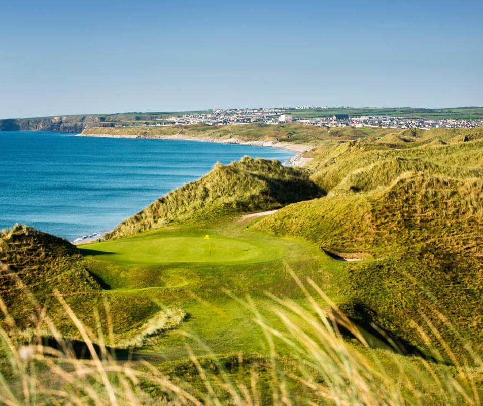 Overlooking lush cliffs and sea near River Island Hotel, perfect for family outings.