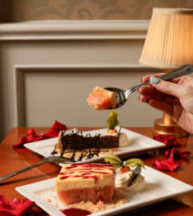 Delicious desserts on a table at River Island Hotel.