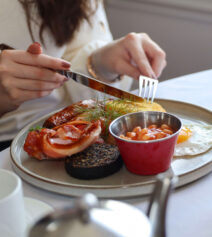 Guest enjoying a hearty breakfast at River Island Hotel, Kerry.