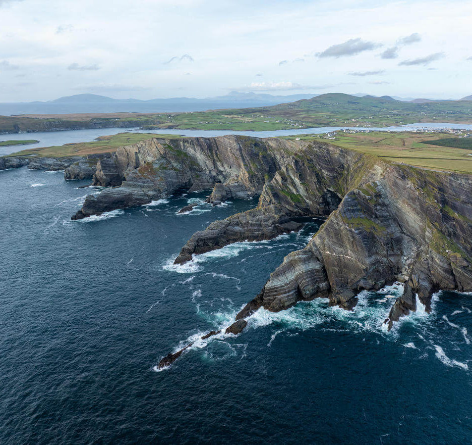Cliff-lined coastline near River Island Hotel, ideal for exploring Kerry's scenic landscapes.
