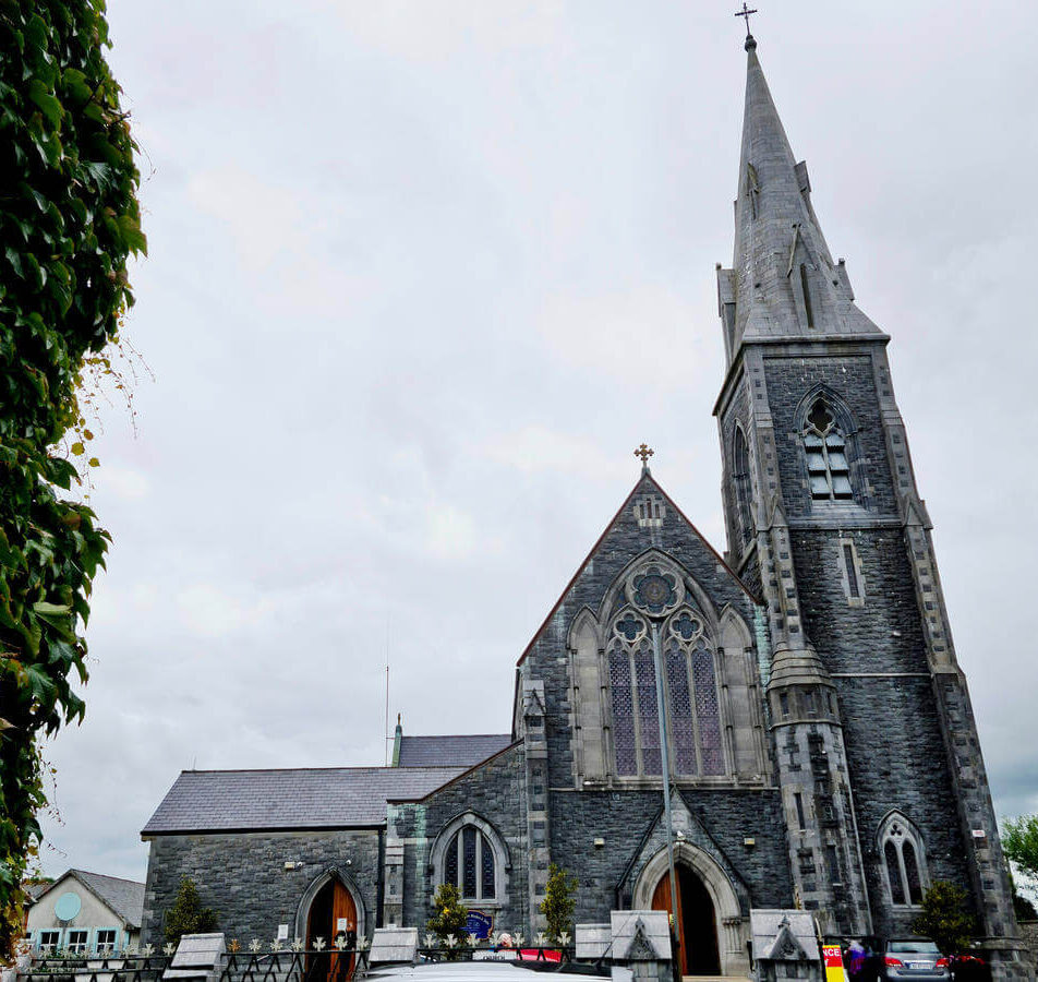 Families explore historic church near River Island Hotel, Kerry.